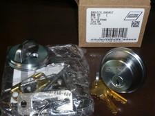Schlage B60N 626 Satin Chrome Single Cylinder Deadbolt Grade 1 Keyed USED