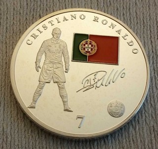 Ronaldo Silver Coin Real Madrid Autograph World Cup 2026 CR7 Portugal GOAT Man U