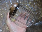 Vintage 4" Copper Topped Glass Humidor Very Nice! — photo 1