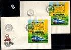 // HUNGARY 1979 - 2 FDC - PERF+IMPERF - TRAINS, MAP, EUROPA