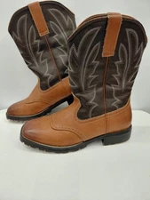 Rollda Men's Square Toe Brown Size 10.5 Western Boots