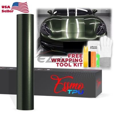 Gloss Metallic Oak Green PPF TPU Paint Protection Film Dry Wet Apply Vinyl Wrap