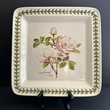 Portmeirion Botanic Roses Square Dinner Plate Scarborough Fair 10.75”
