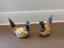 Pair Of Vintage Pheasant Figurines   Hand Pai...