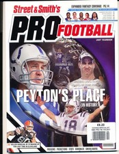 2007 Peyton Manning Colts Street & Smith's Pro Football Yearbook em/nm