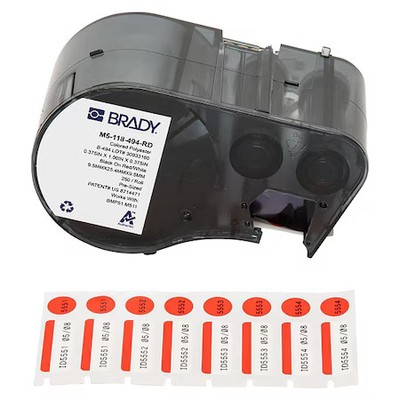 Brady M5-118-494-Rd Label/Ribboncartridge, Red;White, 1Inw