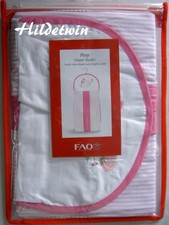 FAO SCHWARZ POSY DIAPER STACKER PINK WHITE STRIPED BABY FLOWERS NIP