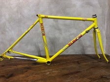 ZUNOW Di Picce 650C Track Frame Yellow Chromoly Lugged Vintage Japan Tested