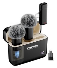 KUKIHO Wireless Lavalier Microphone with Charging Case, 36H Battery Life