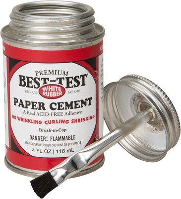 Best-Test Premium Paper Cement 4OZ Can Clear 