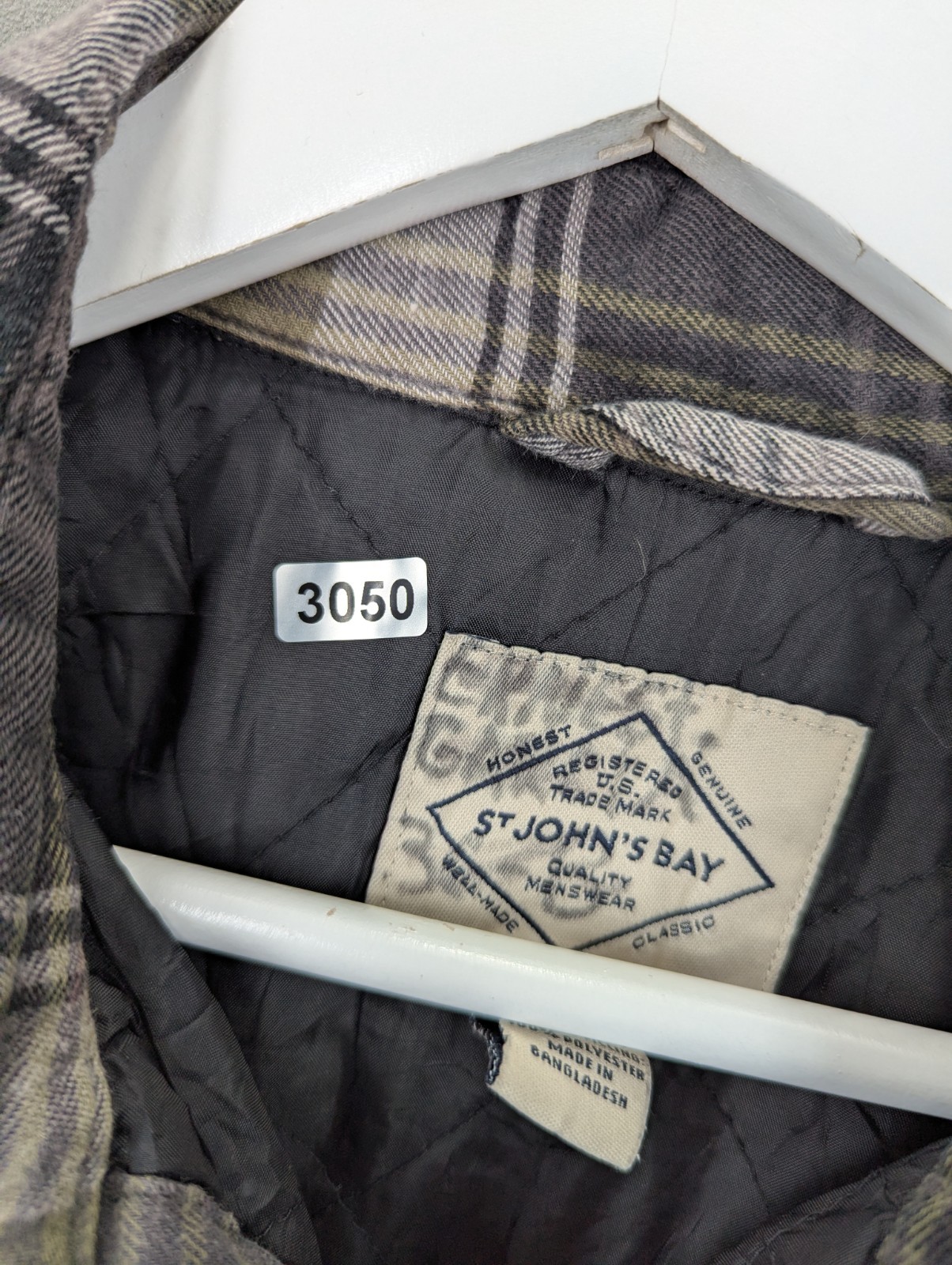 St John's Bay Lumberjack Shirt Jacket Size Large Quilt Lined Cotton Flannel image 8