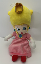 Princess Peach Plush 13" Nintendo Super Mario Bros Toy CE Stuffed Doll Big Hair