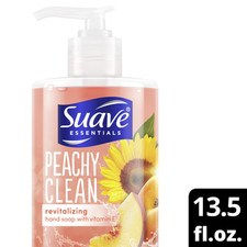 3x Pack Suave Essentials Peachy Clean Hand Soap Revitalizing Vitamin E 13.5OZ