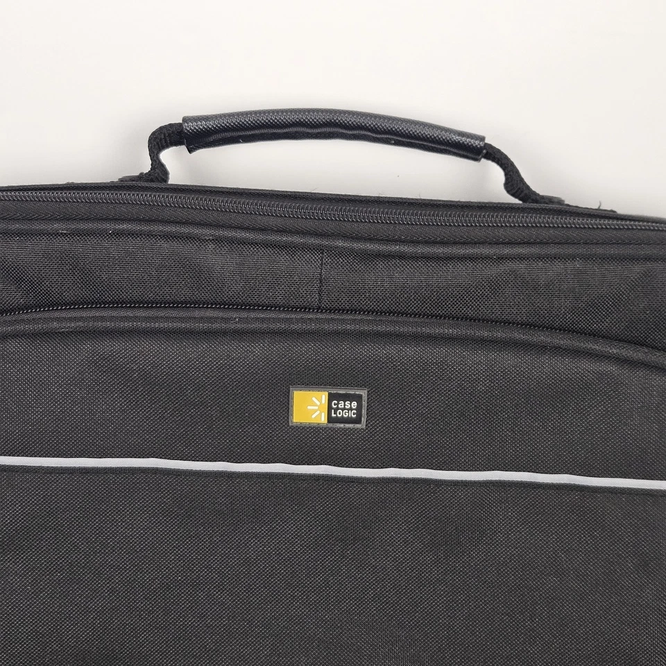 Bolsa de Computadora Case Logic 16" Negra Trabajo Escuela Cierre de Cremallera con Correa de Bolsillo Exterior Foto 3 de 4