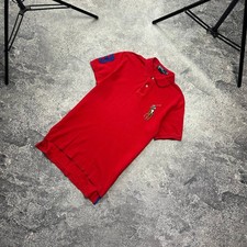 Vintage Polo Ralph Lauren big pony number 3 red streetwear y2k polo size M