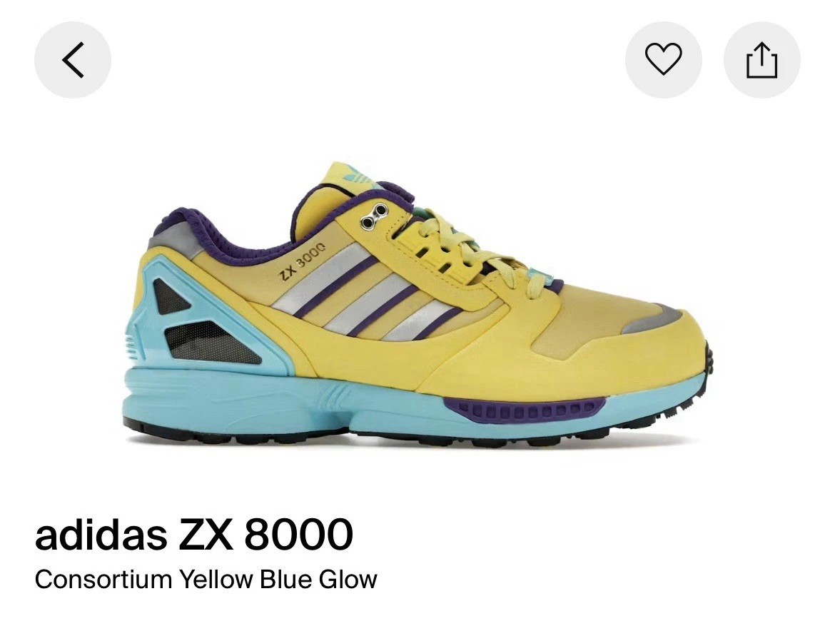 adidas ZX 8000 Consortium Yellow Blue Glow for Sale | Authenticity