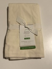 Pottery Barn King 400 Thread Count 2-Pillowcase Ivory Organic Cotton