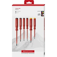 PB Swiss Tools PB 5542.CBB Classic VDE Screwdriver Set, 6 Pcs