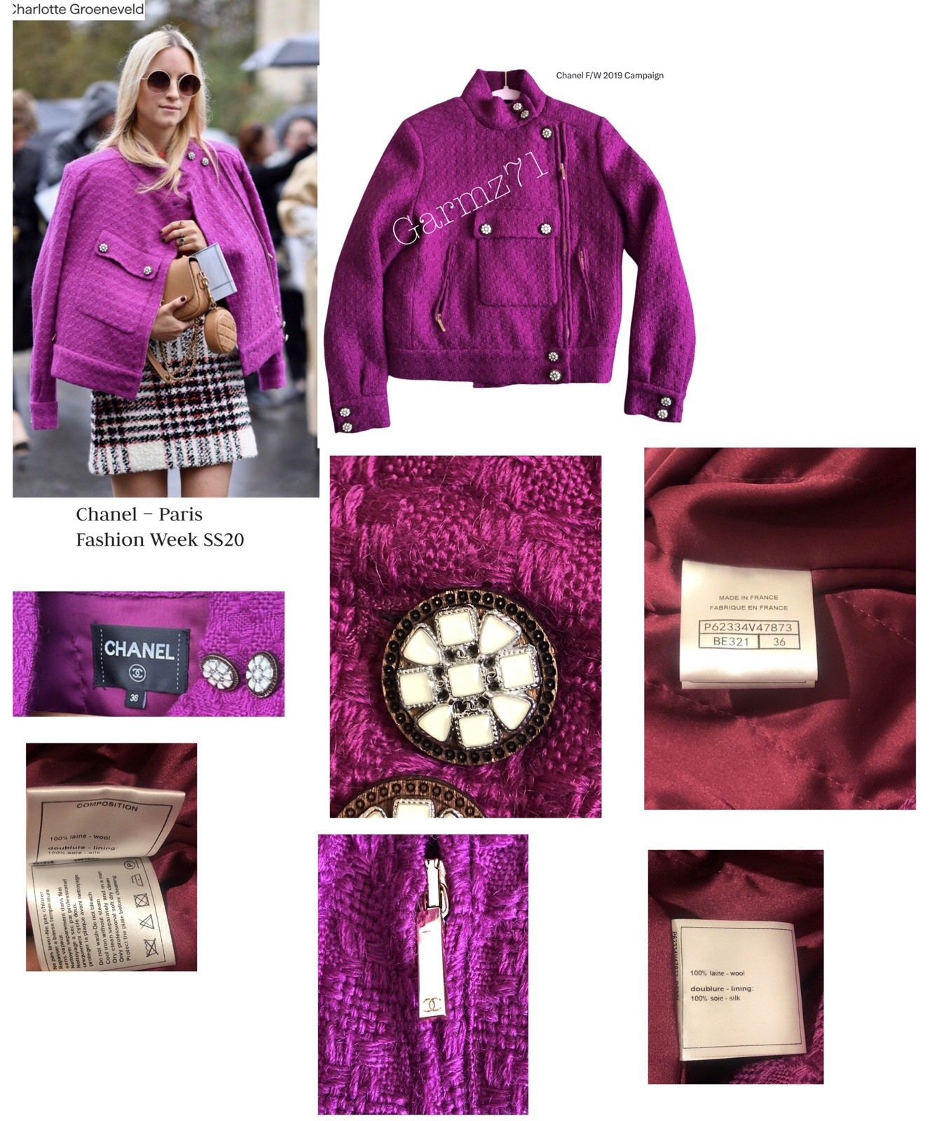 Chanel Tweed Fuchsia Jacket 2019 F/W  RRP $6K image 7