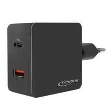 Steckdosen-Adapter 1x USB-C PD Port & 1x USB-A QC Port, 18W USBC Netzteil Ladege