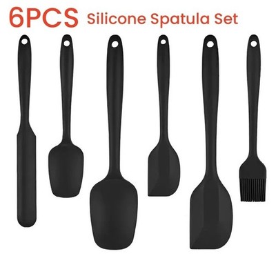 6 Stück Silikon Spatel Set Hitzebeständig Antihaft Küche Kochen Backen Werkzeuge