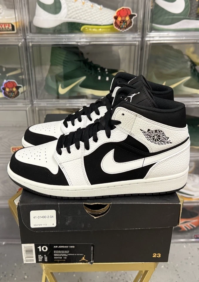 Air Jordan 1 Retro Mid 'Esmoquin' (Talla 10) Usado Caja Original Foto 3 de 4