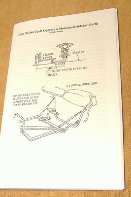 Sidecar Set-Up Manual: How To Set-Up And Operate A Motorcycle Sidecar Outfit