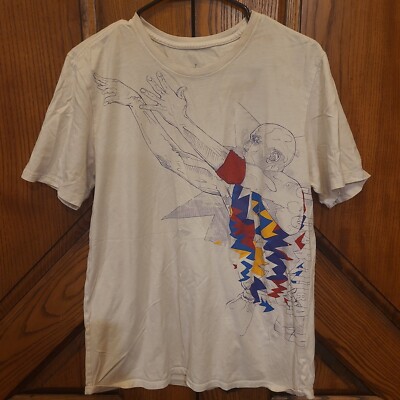 Sz L- Air Jordan White Flight Shirt “Nothing But Net ” MJ T-Shirt