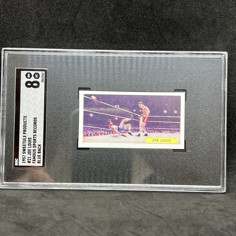 1957 Sweetule Products #21 Joe Louis Blue Back SGC 8 NM-MT+ POP 1! 🔥None Higher - Image 2 of 3