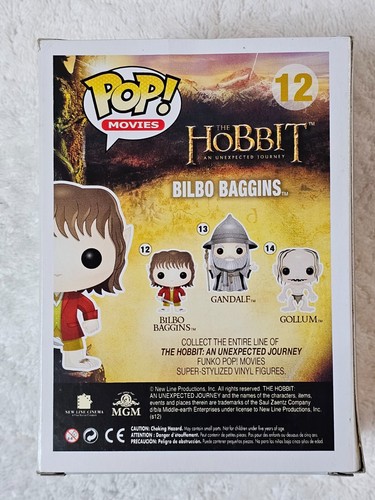 Funko Pop! The Hobbit Bilbo Baggins #12 Hot Topic Exclusive w/ Spider Webs RARE - Picture 3 of 7