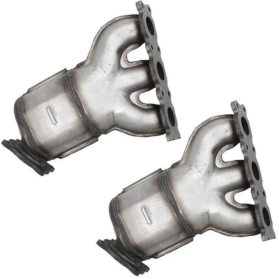 Volvo V70 2008-2010 3,2 L colector convertidor catalítico par de 2 piezas Foto 2 de 3