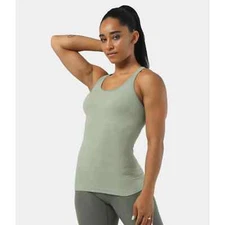 New Halara Seamless Flow Padded Ribbed Racerback Green size LARGE