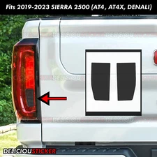 For 2019-23 GMC Sierra 2500 SMOKE Tint Taillight REVERSE Decals Overlays AT4