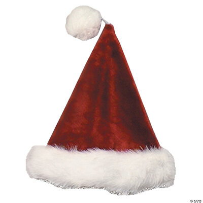 Santa Hat Velvt Plush Burgundy - Halco