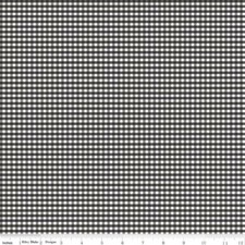 Fat Quarter Riley Blake Small Gingham 1/8" Check Black Cotton Quilting Fabric