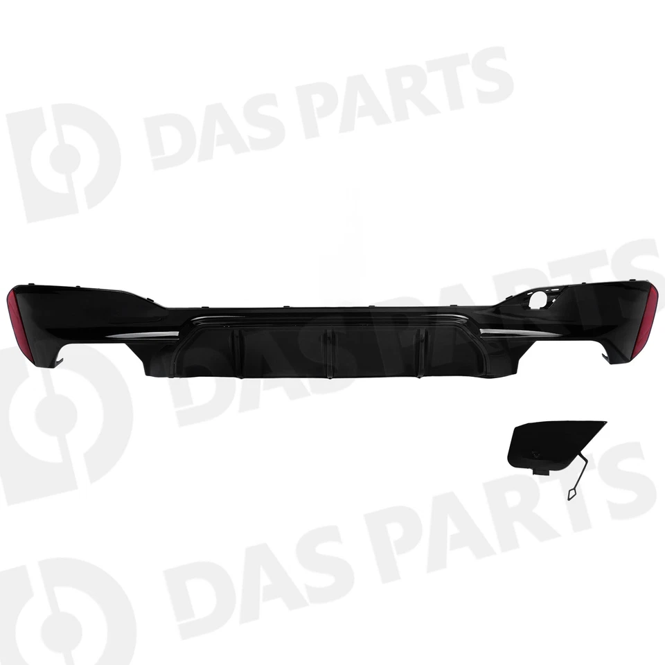 For 2017-2023 BMW G30 5 Series M5 Style Sport Rear Bumper Diffuser Valance Black Foto 4 de 4