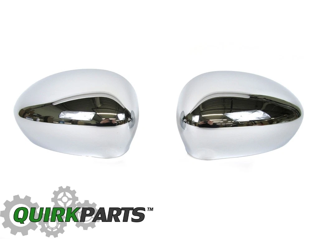 2012-2017 FIAT 500 500C CHROME SIDE VIEW MIRROR COVERS APPLIQUES MOPAR GENUINE
