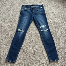 Joes Joe’s The Skinny Jeans Womens 30 (32 X 31)  Medium Wash Denim Distressed