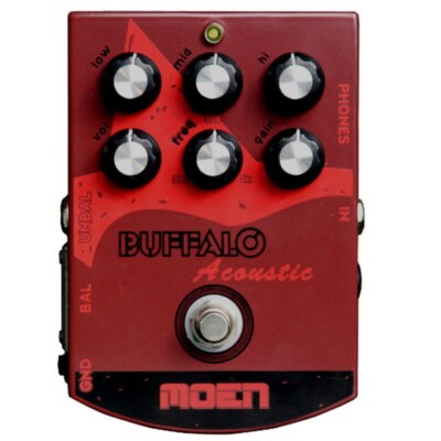 MOEN AC-BA Buffalo Acoustic Guitar Preamp DI Pedal with 3 Band EQ New Model  CA