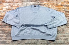 Brooks Brothers 346 Sweater Adult L Blue Pullover V-neck Preppy Casual Mens