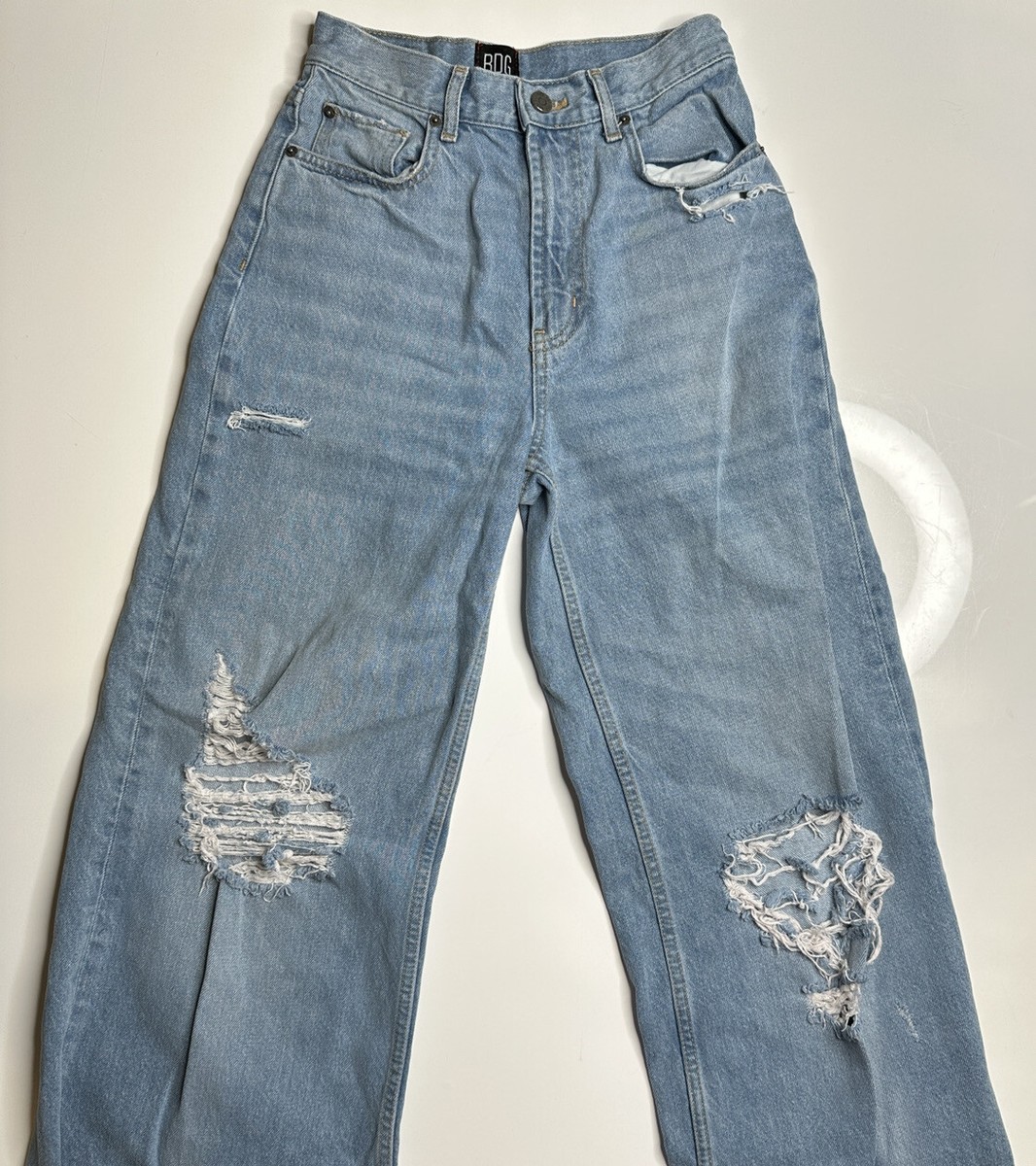 Urban Outfitters BDG Skater Baggy Jeans Distressed Wide Leg 24