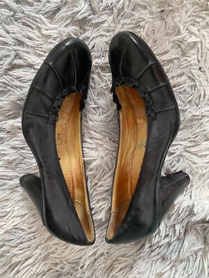 Airstep Vintage Black Leather Heel Shoes EU 36 UK