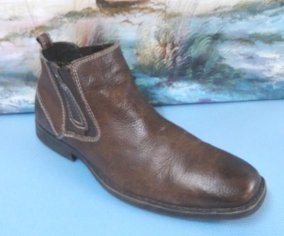 Steve Madden Mens Size 13 D Brown Suede Laces Zip Ankle Casual Boots Steve Madden Brown Ankle Boots For Men Size 13 Slip  main image 4