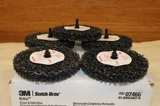 10) 3M Scotch Brite Roloc + 4” Clean Strip Paint Rust Removal Disc X Coarse 7466