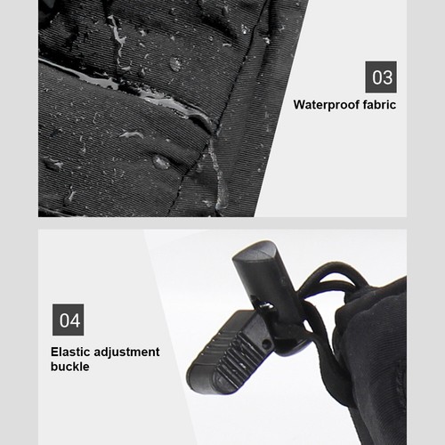 Elektrisch beheizte Handschuhe wasserdicht 3 Gänge Handwärmer-Handschuhe für Out - Bild 12 von 12