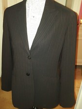 Evan Picone Ladies Dark Blue w/ Red Stripes Fully Lined Blazer 10