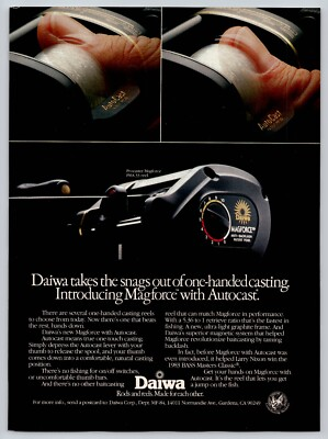 #ad #ad 1984 Vintage Daiwa Magforce With Autocast Print Ad $10.99