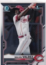 2021 BOWMAN CHROME 1ST RC MALVIN VALDEZ CINCINNATI REDS FIRST ROOKIE BZ-3419
