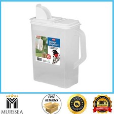 8 Qt Pet Food Bird Seed Storage Container and Dispenser with Spout Plastic Clear