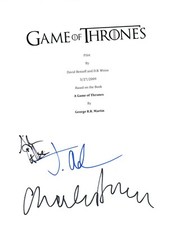 GAME OF THRONES Signed Pilot Script by Jacob Anderson Aidan Gillen Charles Dance